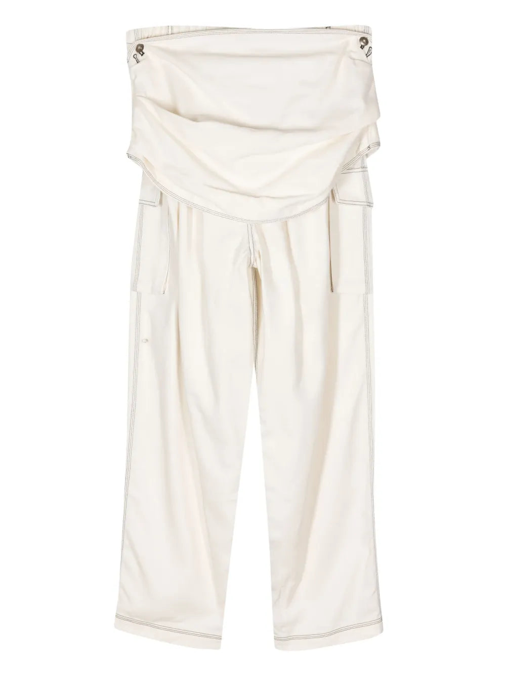 Tied-Waist Cargo Trousers