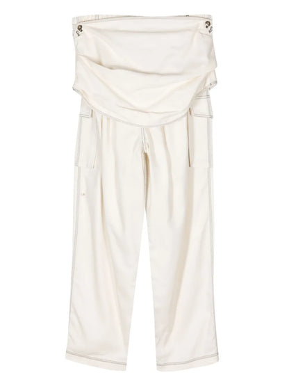 Tied-Waist Cargo Trousers