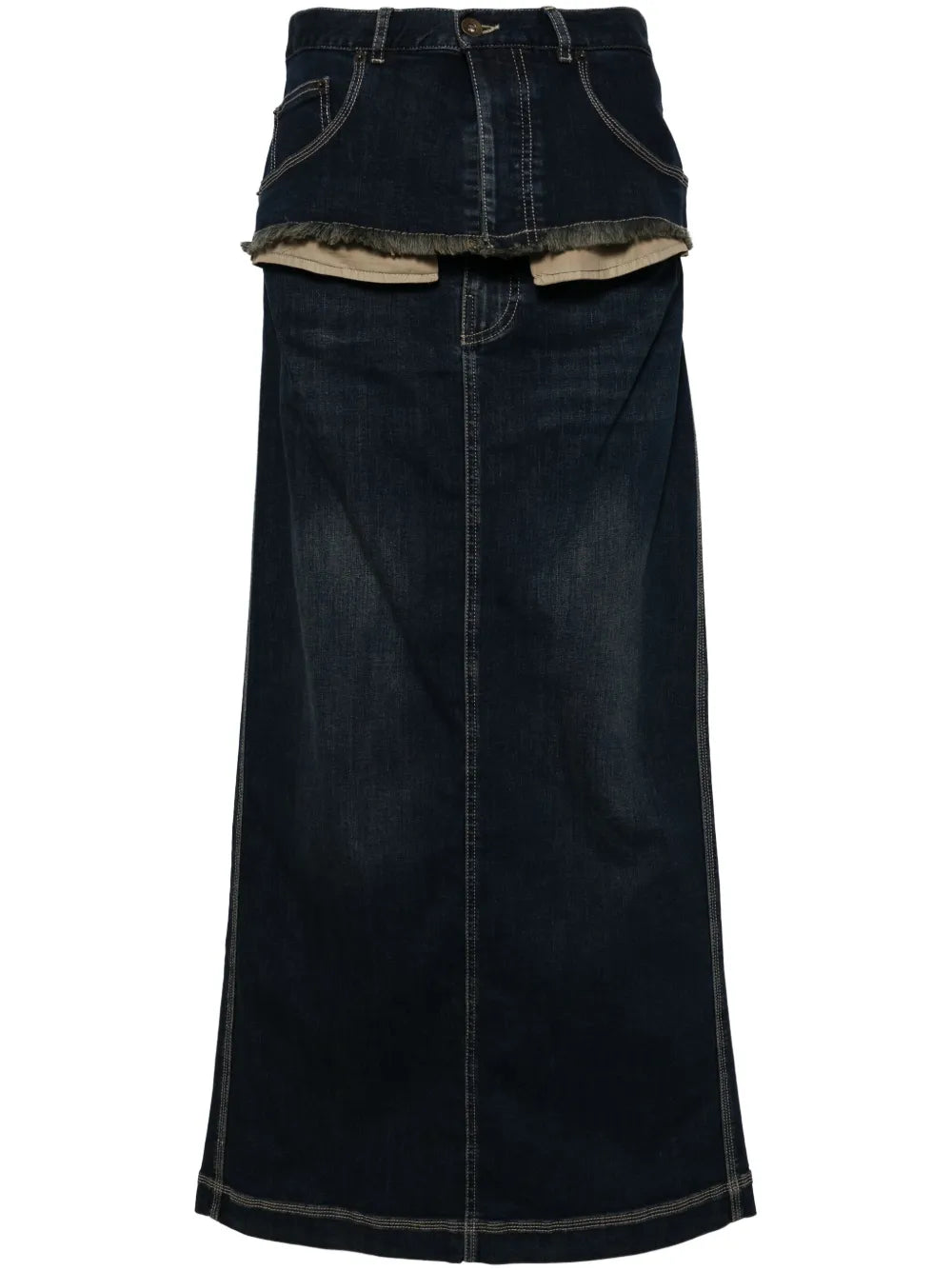 Layered Denim Skirt