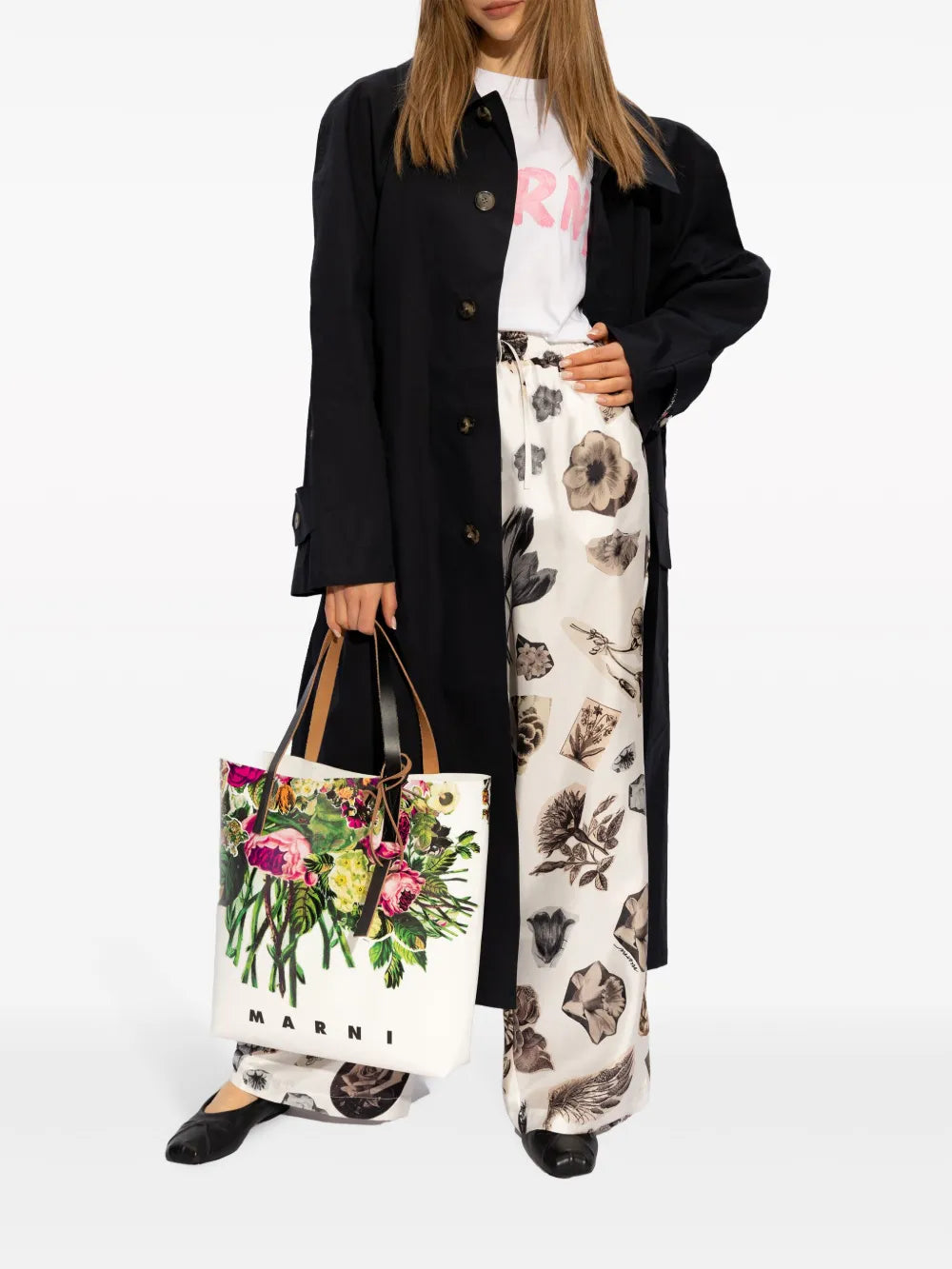 Floral-Print Straight-Trousers