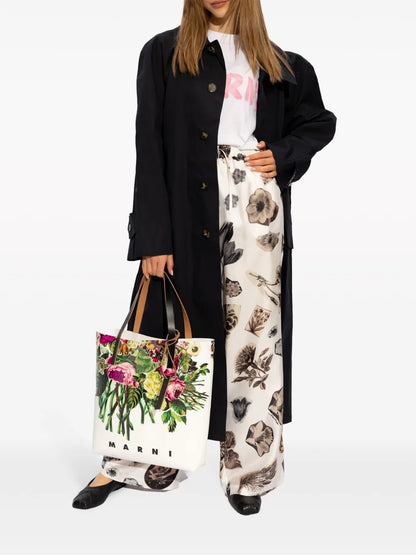 Floral-Print Straight-Trousers