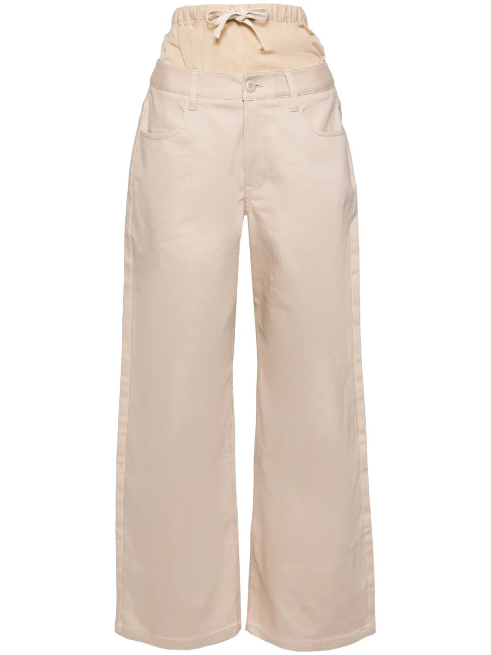 Layered Wide-Leg Trousers