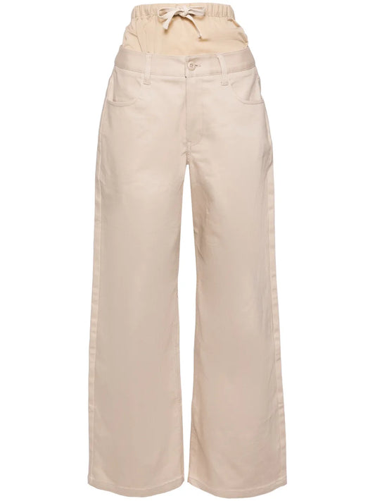 Layered Wide-Leg Trousers