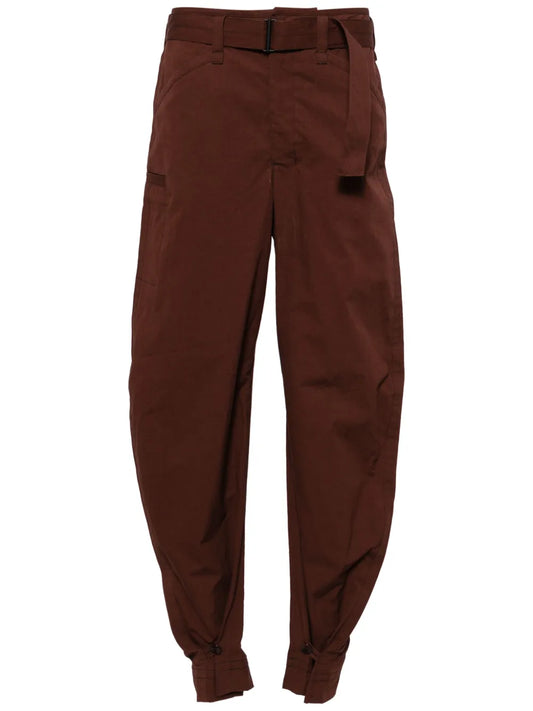 Tapered-Leg Cotton Trousers