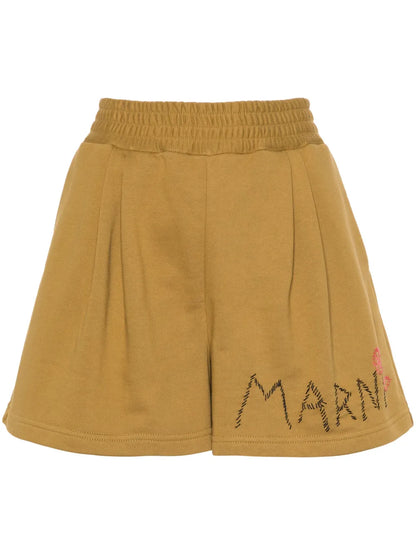 Logo-Embroidered Track Shorts