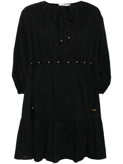 Bead-Embellished Cotton Dress