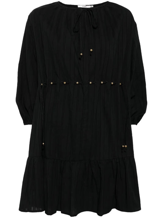 Bead-Embellished Cotton Dress