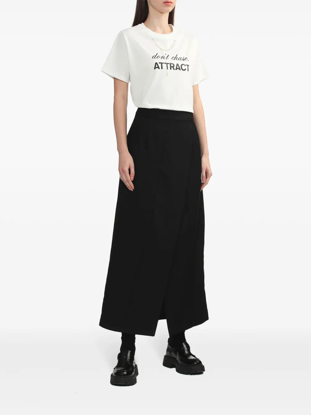 Wrap A-Line Maxi Skirt