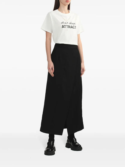 Wrap A-Line Maxi Skirt