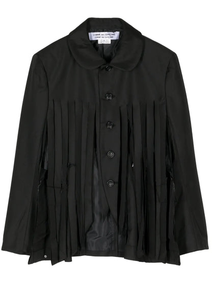 Fringed Single-Breasted Jacket