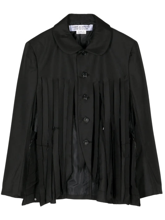 Fringed Single-Breasted Jacket