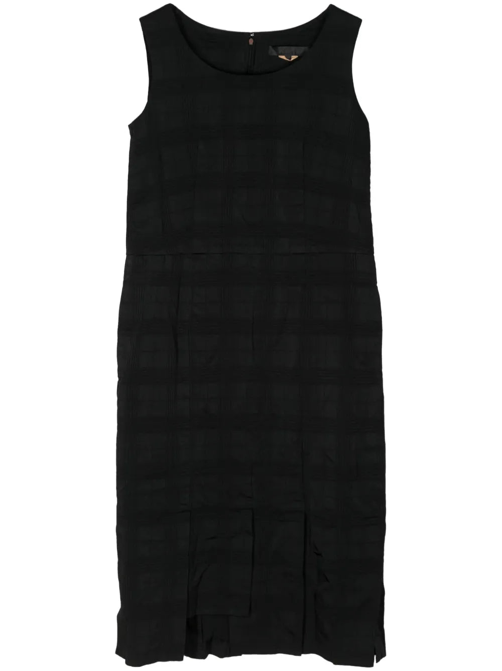 Check Pattern Midi Dress