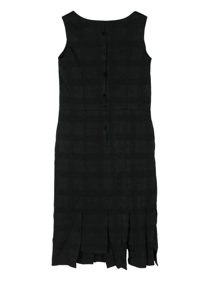 Check Pattern Midi Dress