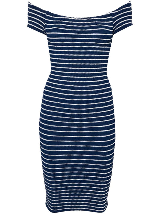 Grace Off-Shoulder Striped Minidress