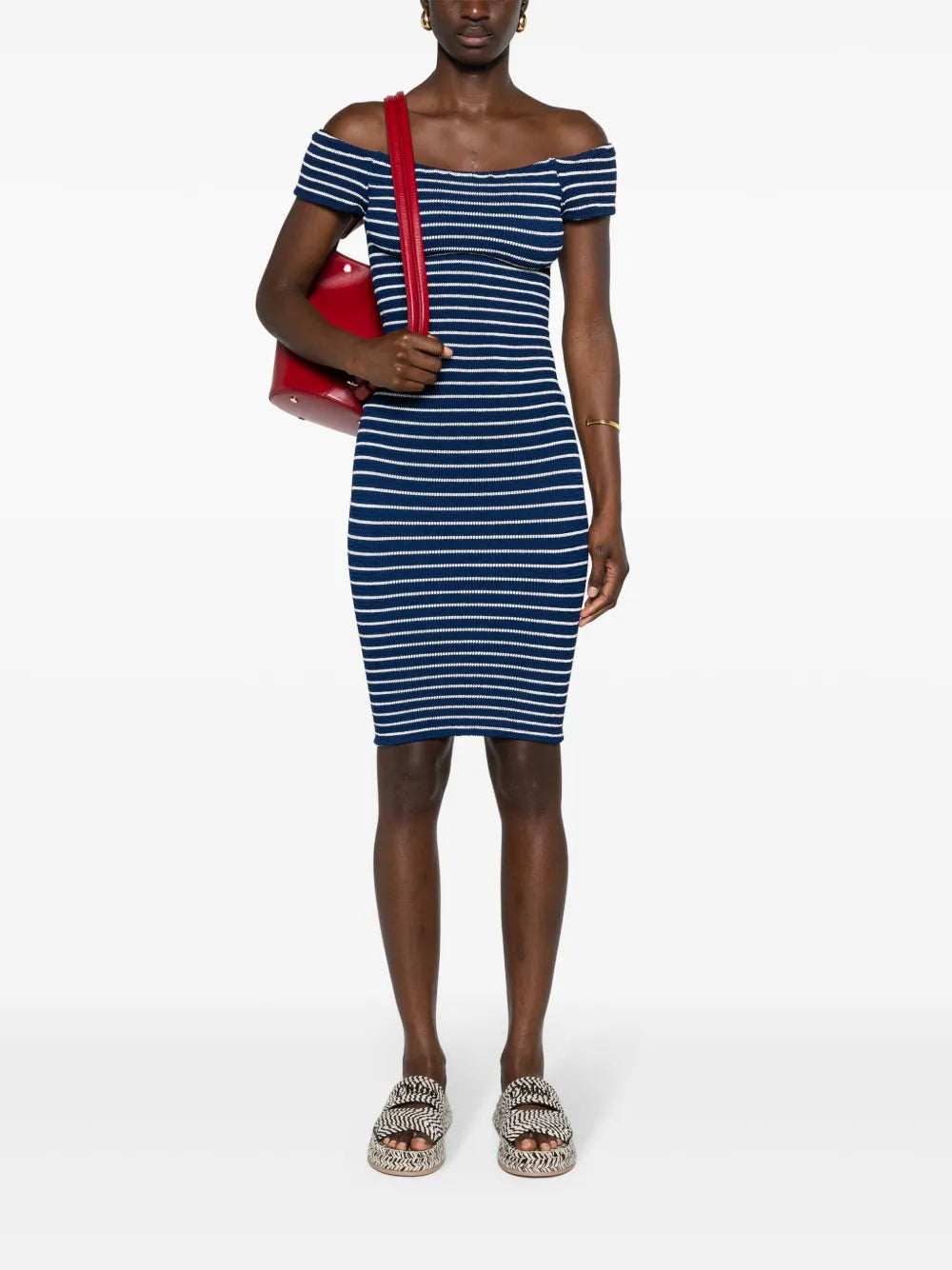 Grace Off-Shoulder Striped Minidress