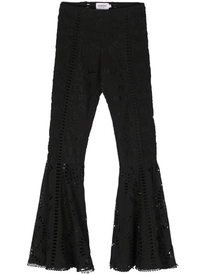 Trouk Embroidered Flared Trousers