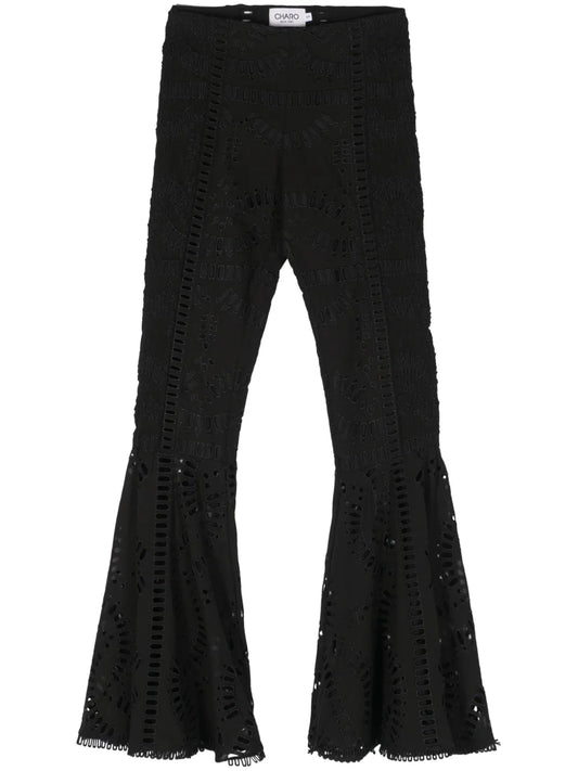 Trouk Embroidered Flared Trousers