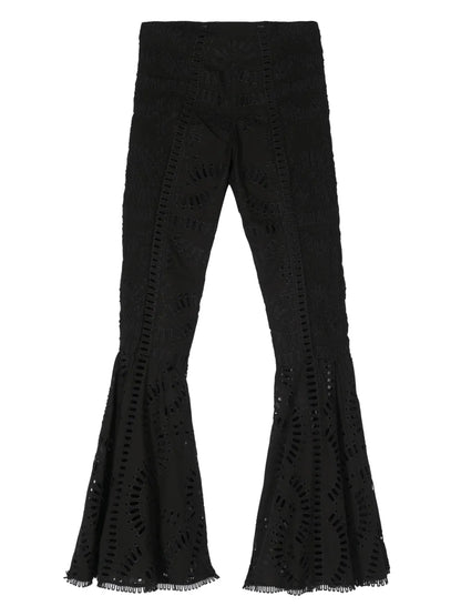 Trouk Embroidered Flared Trousers