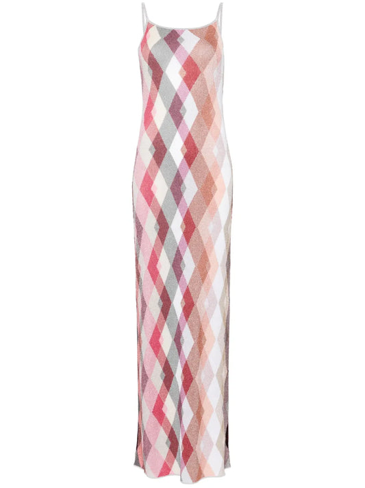 Plaid Woven Maxi Dress