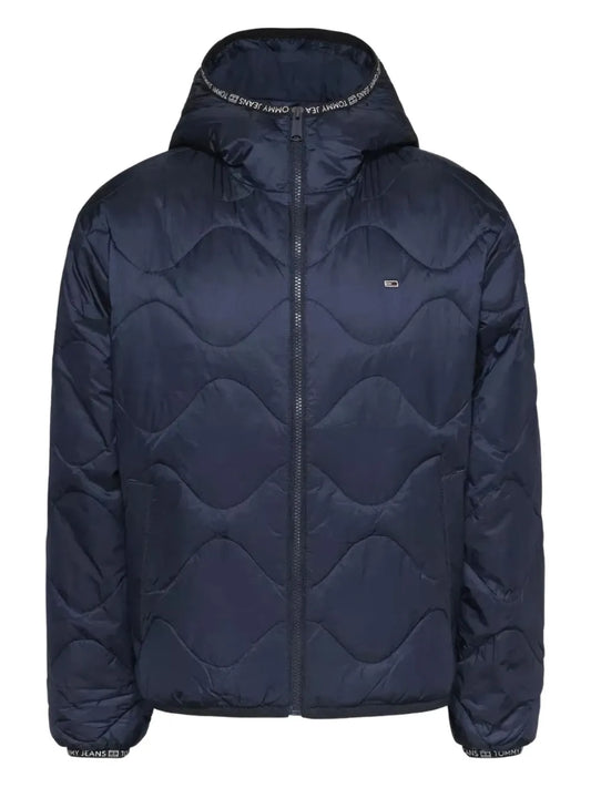 Quilted Tape Hooded Puffer Jacket