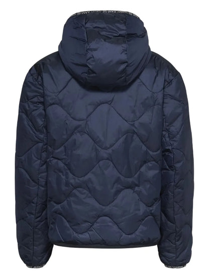 Quilted Tape Hooded Puffer Jacket