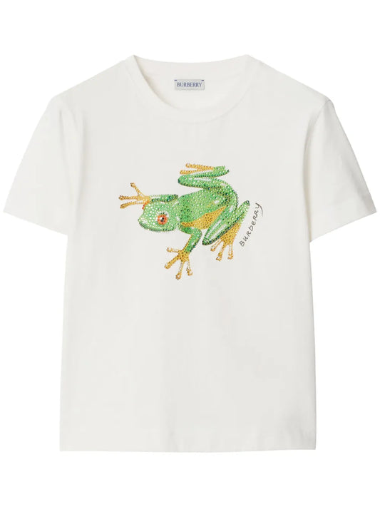 Boxy Crystal Frog Cotton T-Shirt
