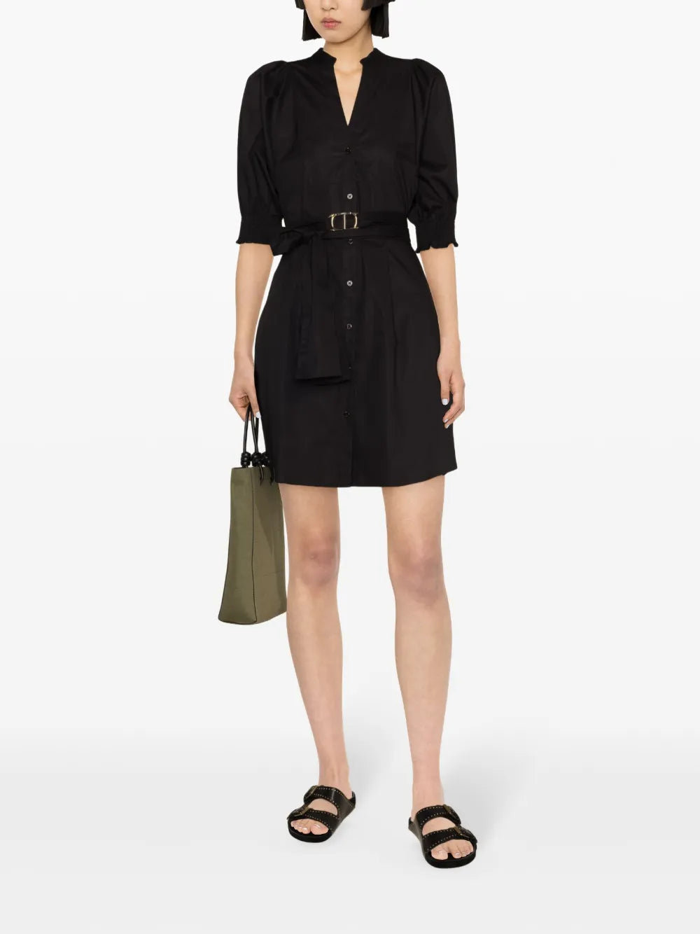 Belted Poplin Shirtdress