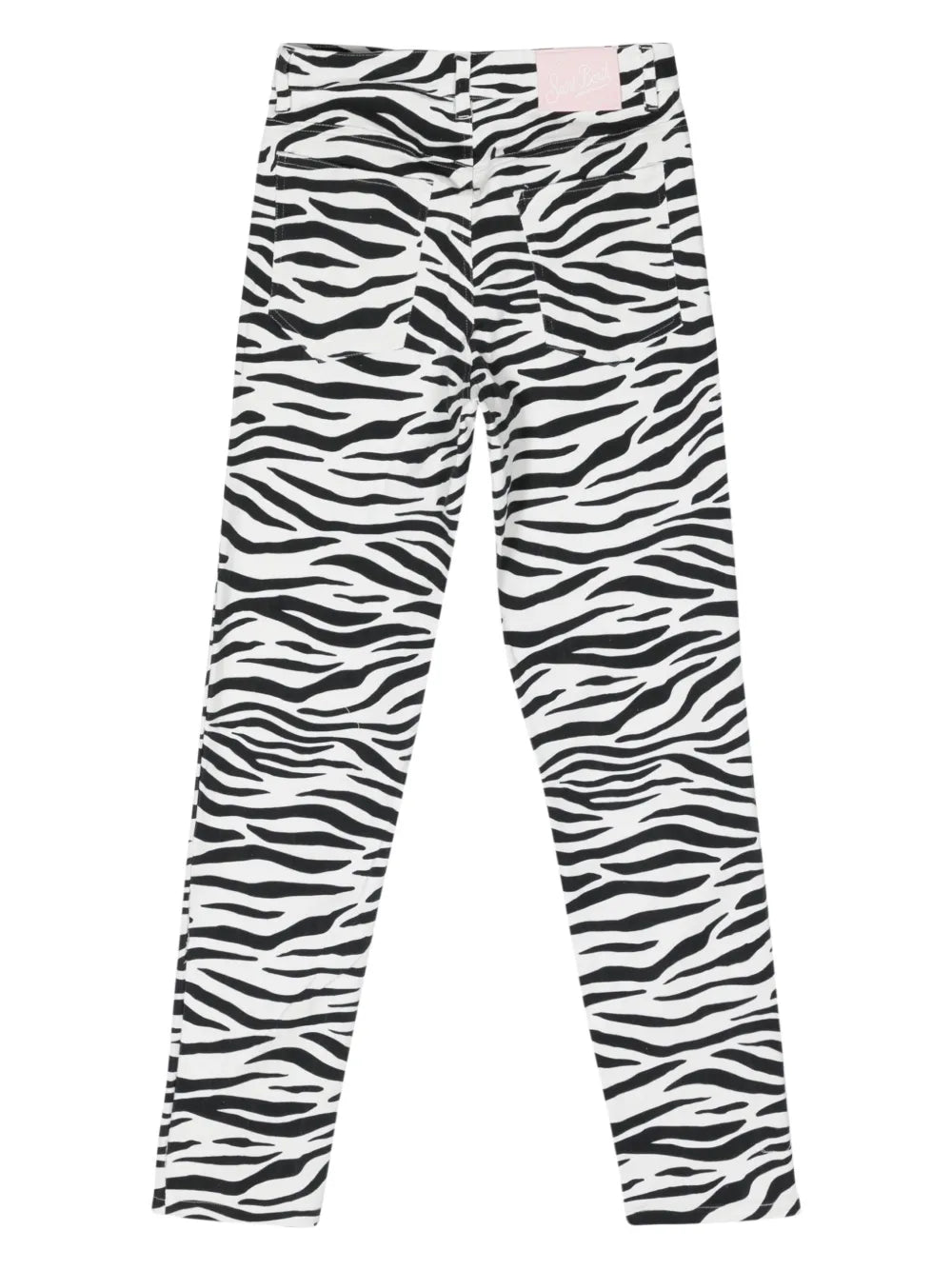 Belleville Slim-Leg Zebra-Print Jeans