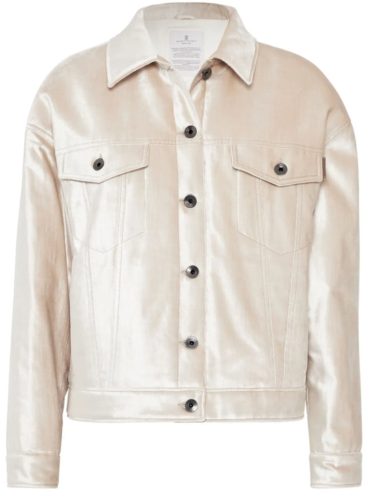 Padded Pearlescent-Finish Jacket