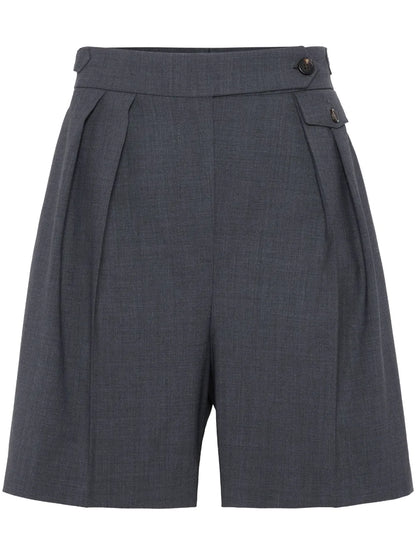 Pleat-Detailing Shorts