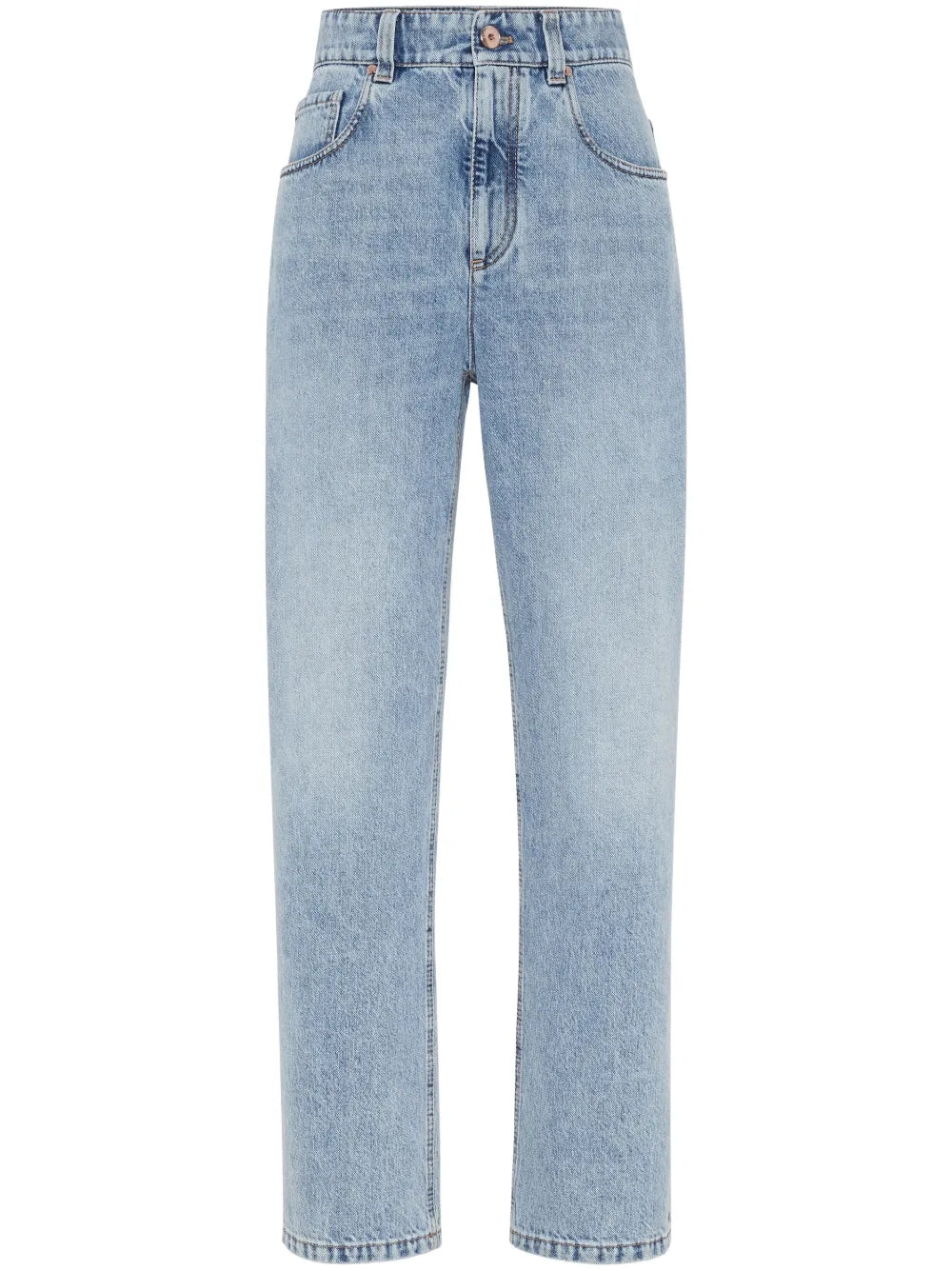 Straight-Leg Denim Jeans