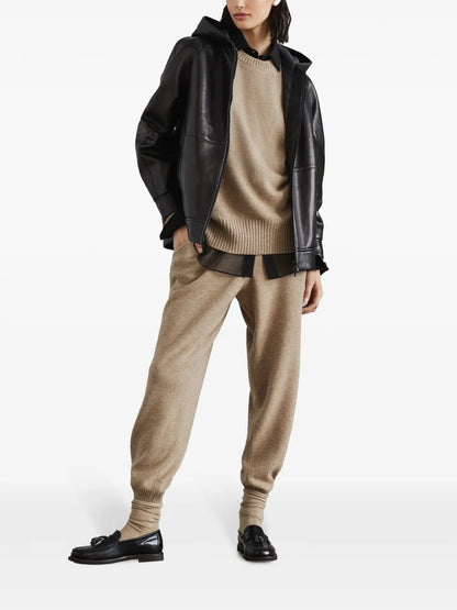 Hooded Leather Jacket