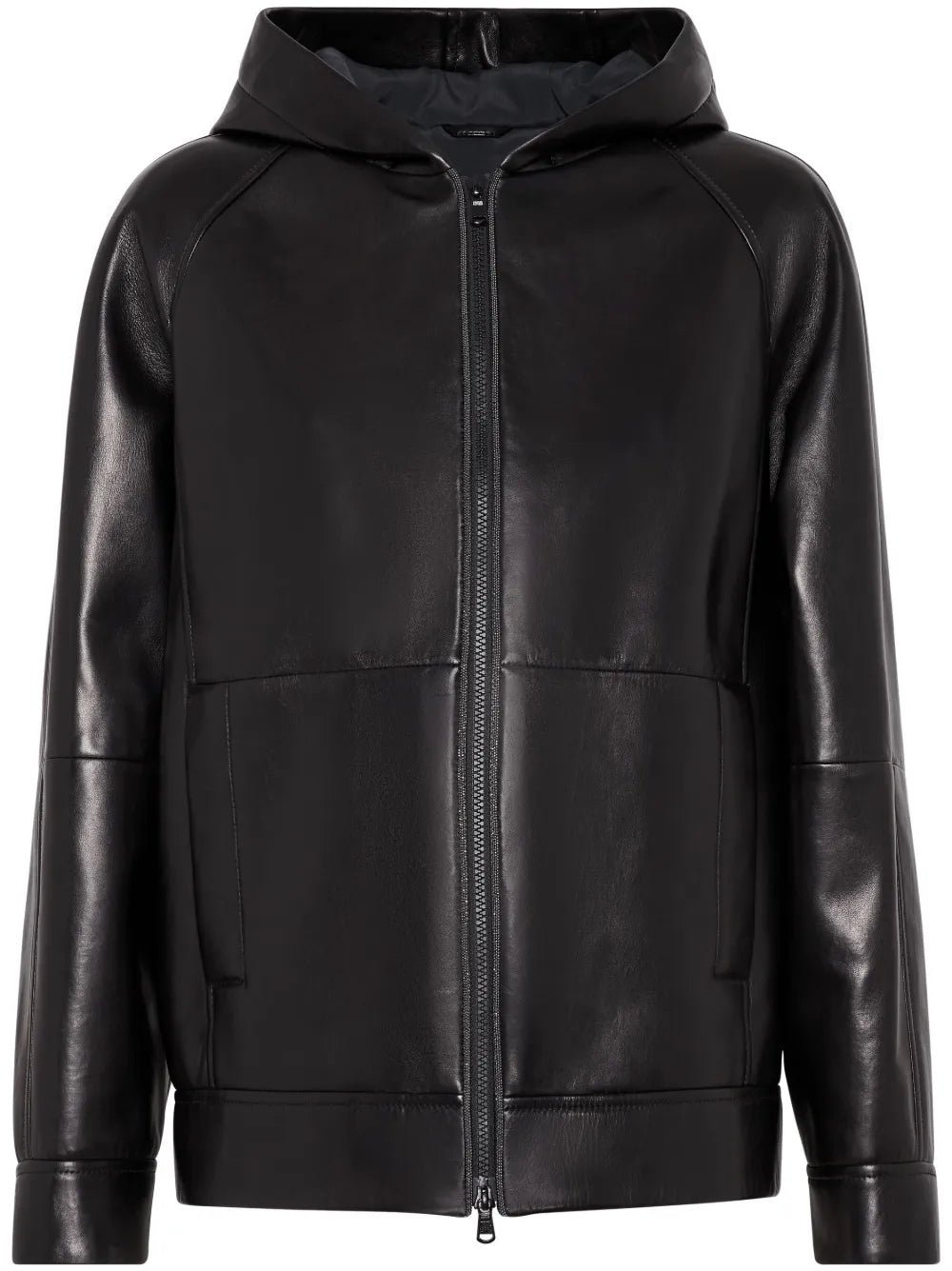 Hooded Leather Jacket