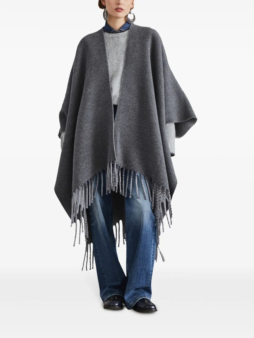 Contrasting-Trim Brushed Jumper