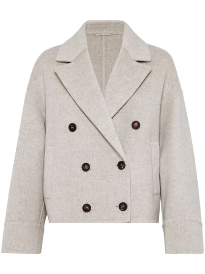 Double-Breasted Peak-Lapel Jacket