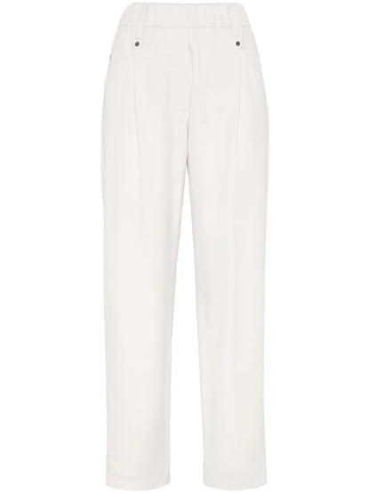 Straight-Leg Cotton Trousers