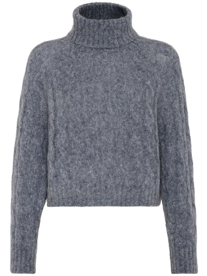 Roll-Neck Cable-Knit Jumper
