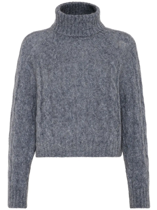 Roll-Neck Cable-Knit Jumper