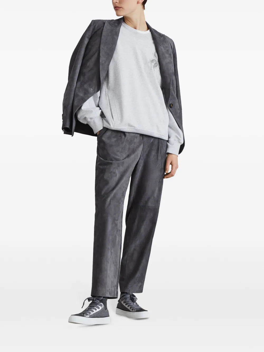 Straight-Leg Leather Trousers