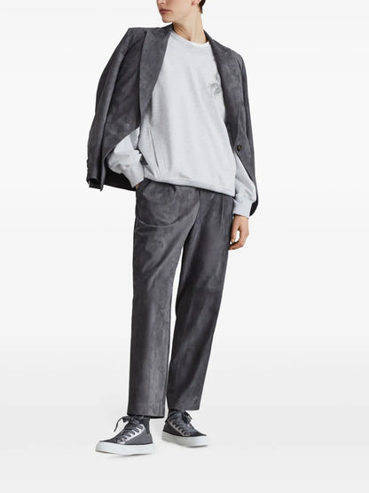 Straight-Leg Leather Trousers