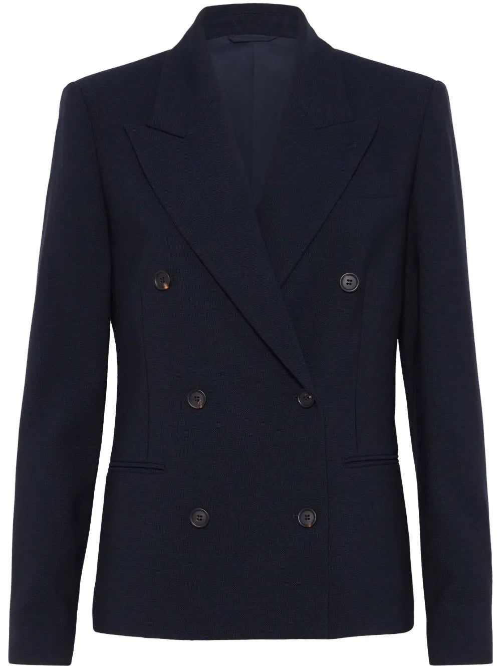 Peak-Lapel Double-Breasted Blazer