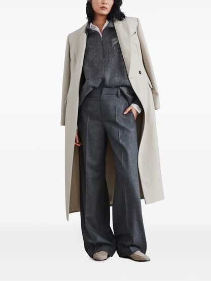 Wide-Leg Tailored Trousers