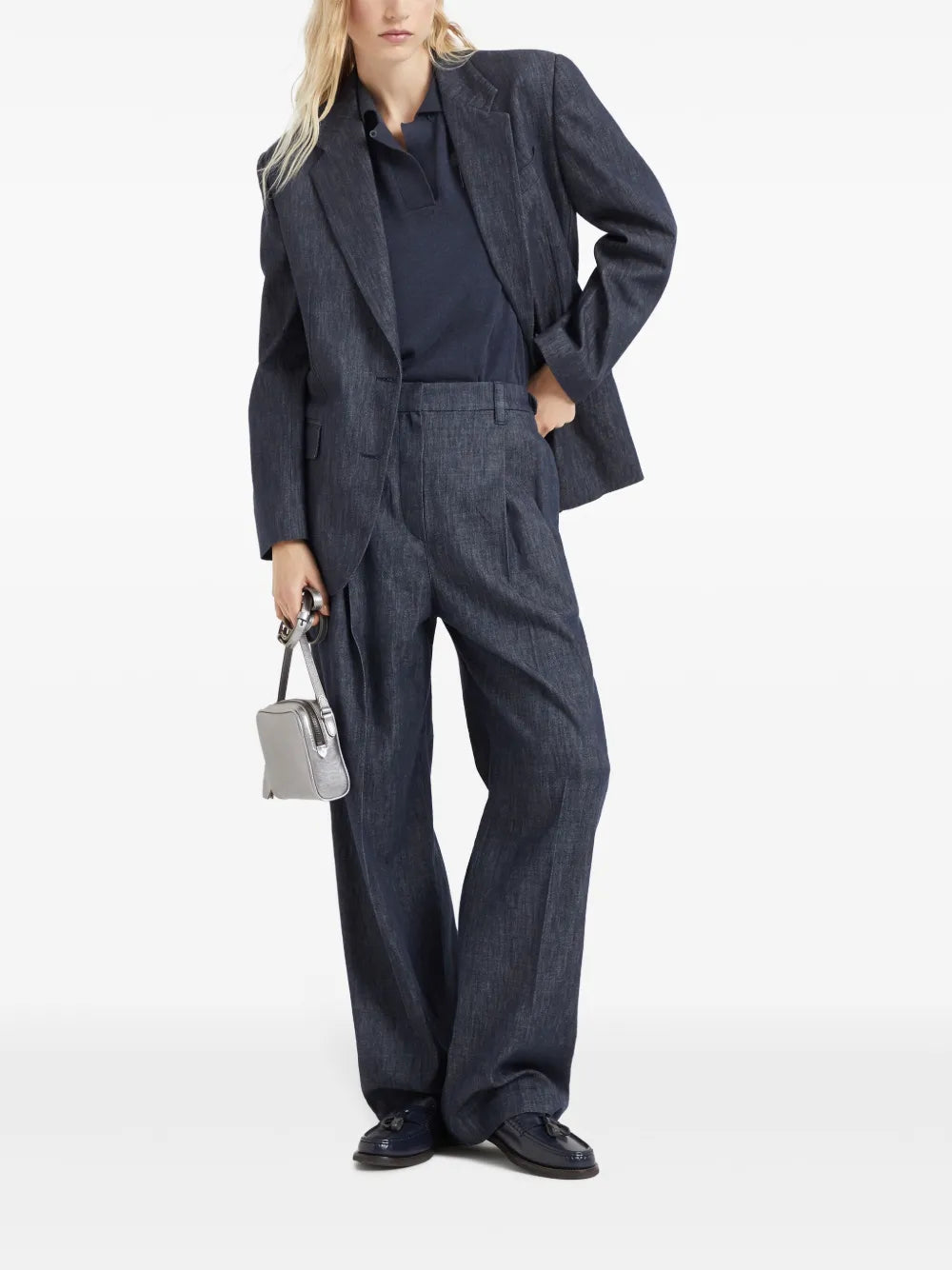 Straight-Leg Denim Trousers