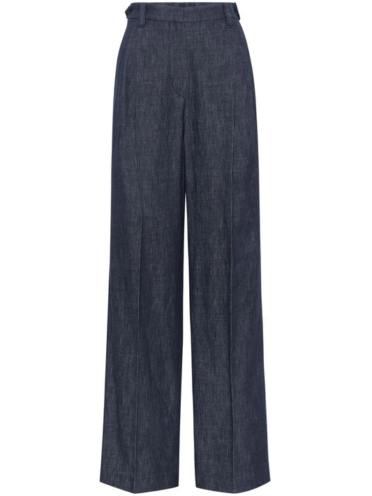 Straight-Leg Denim Trousers