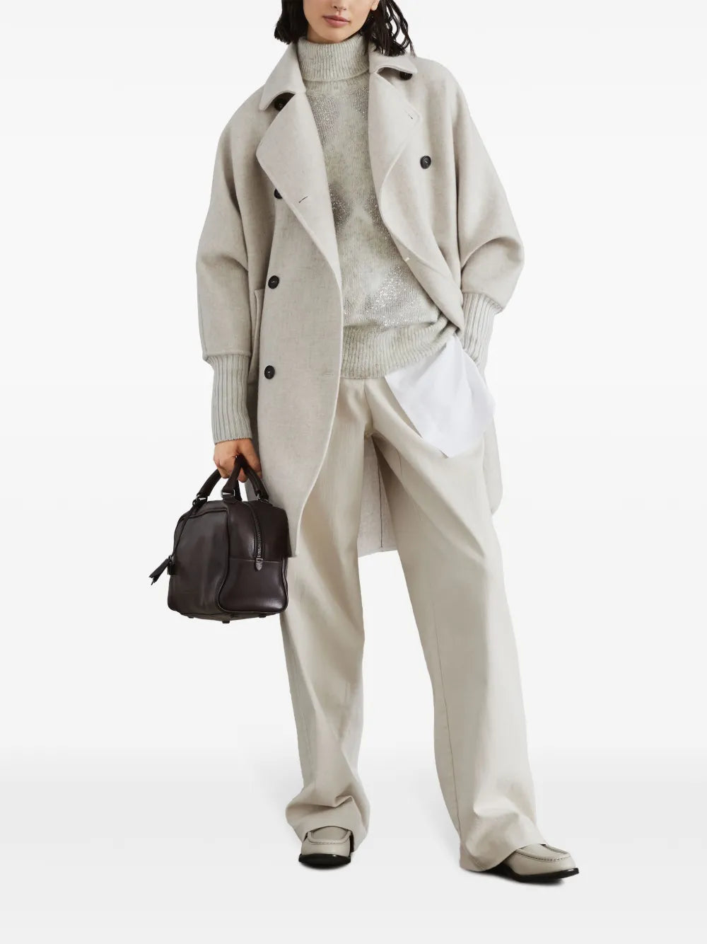 Double-Breasted Cashmere Coat