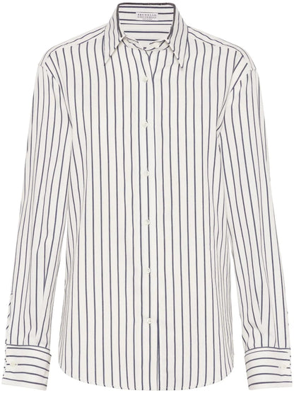 Stripe-Print Cotton Shirt