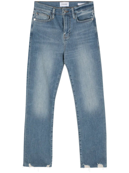 High-Rise Straight-Leg Jeans