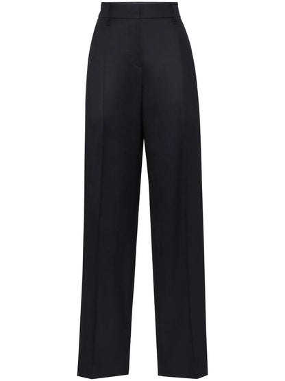 Monili Detail Wide-Leg Trousers