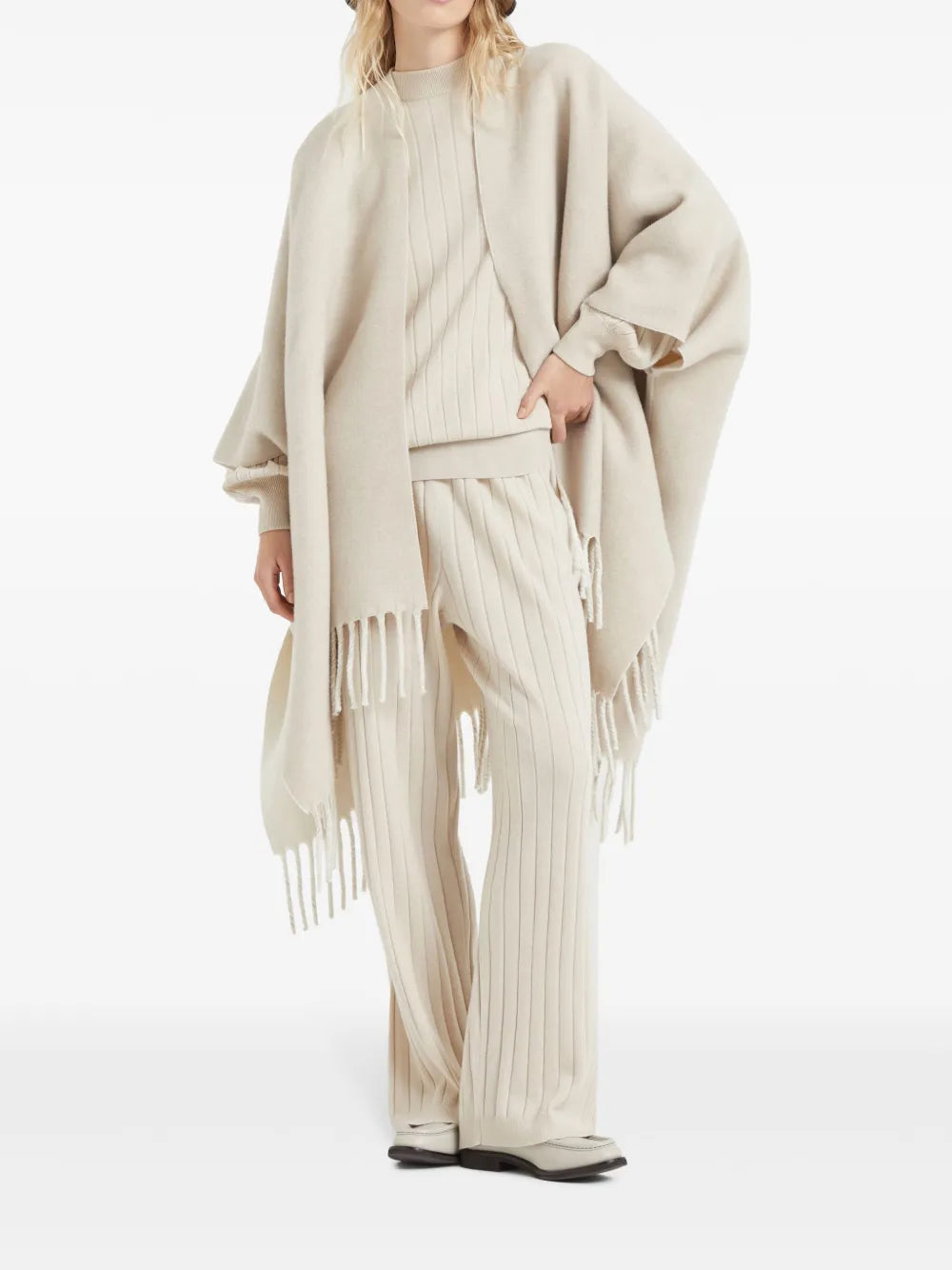 Ribbed-Knit Cashmere Pants