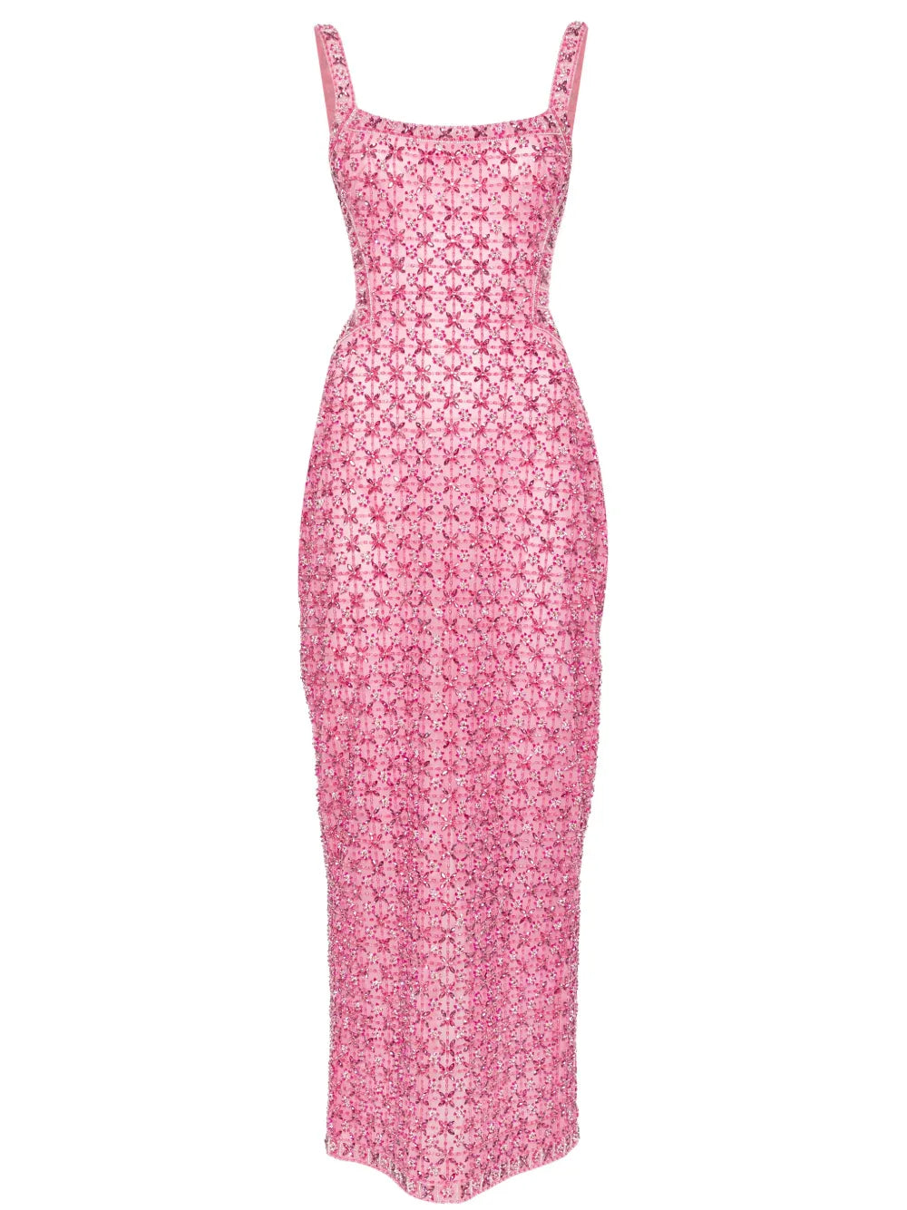 Crystal-Embellished Mesh Dress
